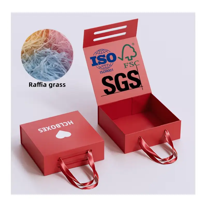 Sacs d'emballage carrés en carton recyclable, personnalisés et portables, pour vêtements pliés, avec impression UV et logo personnalisé - pour cadeaux 1