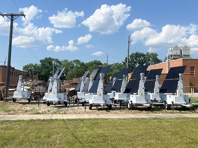  Mobiele CCTV- en lichtmasten op zonne-energie