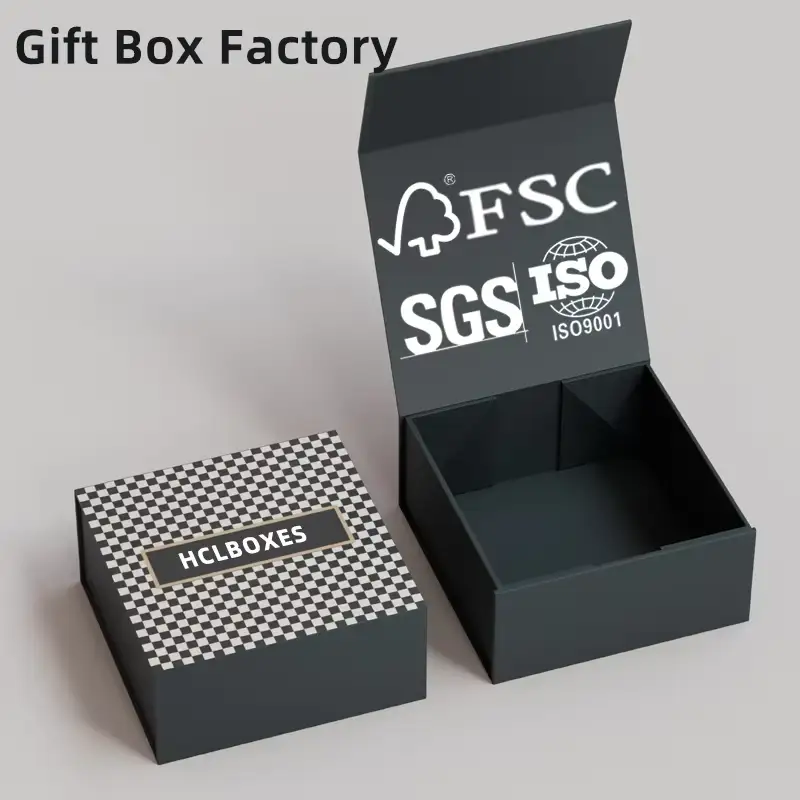 علب هدايا فاخرة قابلة لإعادة التدوير، مزودة بشعار مخصص، قابلة لإعادة التدوير، بإغلاق مغناطيسي، لتغليف الملابس الفاخر. 1