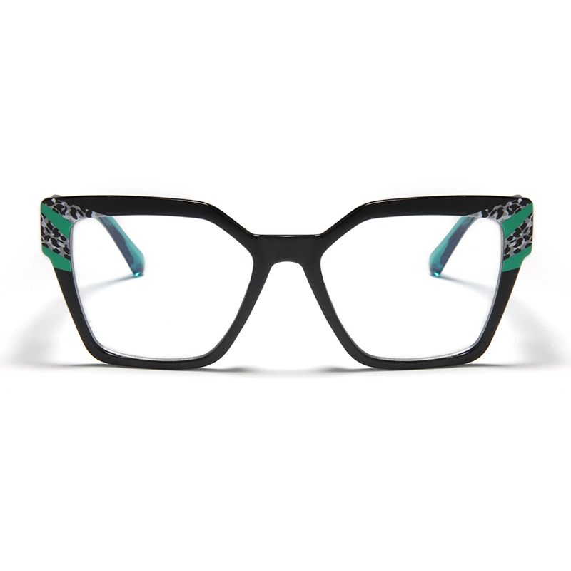 Gafas de sol R77005 con diseño de ojo de gato, montura de acetato bicolor con detalles coloridos, para mujeres modernas. Gafas con filtro de luz azul. 1