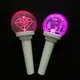 B2B Custom Kpop Light Stick with Internal Santa Claus and Shooting Star 3D Inserts, Red and Purple LED Glow