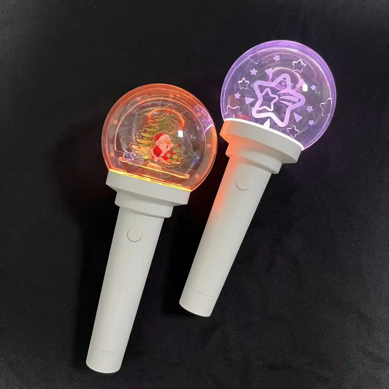 B2B OEM Kpop Light Sticks with High-Definition Printed Acrylic Logo Plates