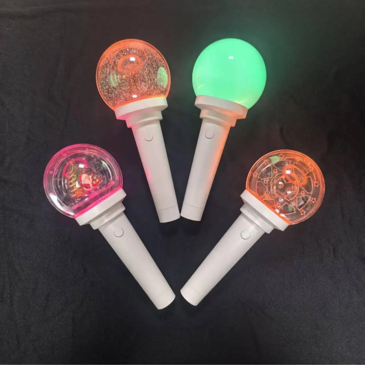 B2B OEM Kpop Light Sticks with High-Definition Printed Acrylic Logo Plates