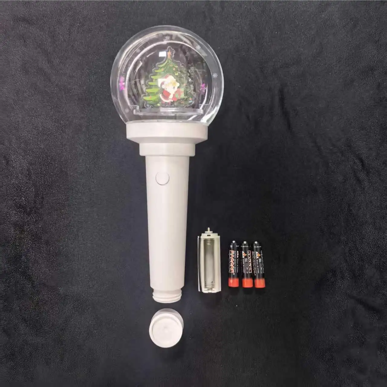 Kpop Light Stick Structural Detail showing Detachable Dome and Flat Acrylic Insert System