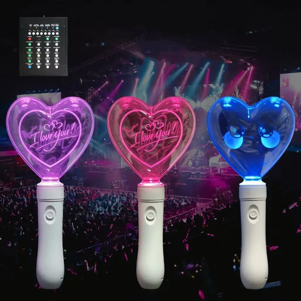 Remote Controlled Heart Light Stick for Concerts and Events