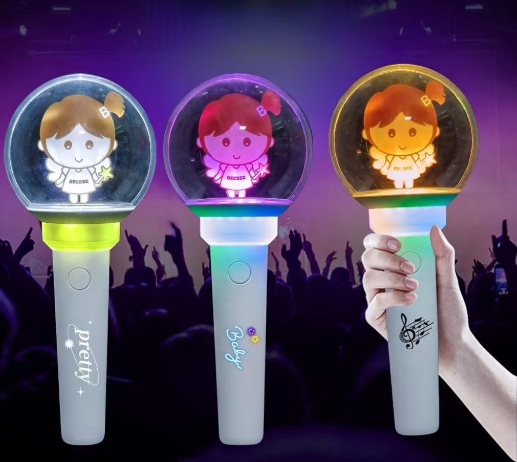 Custom Character Kpop Light Sticks with High-Transparency Dome Shell