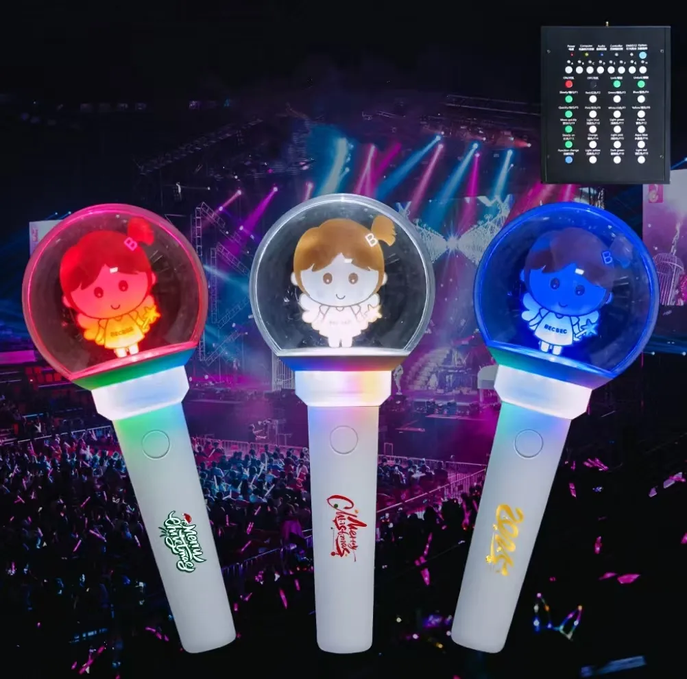 Massive Fan Meeting LED Sticks with Custom Printed Internal Character Inserts