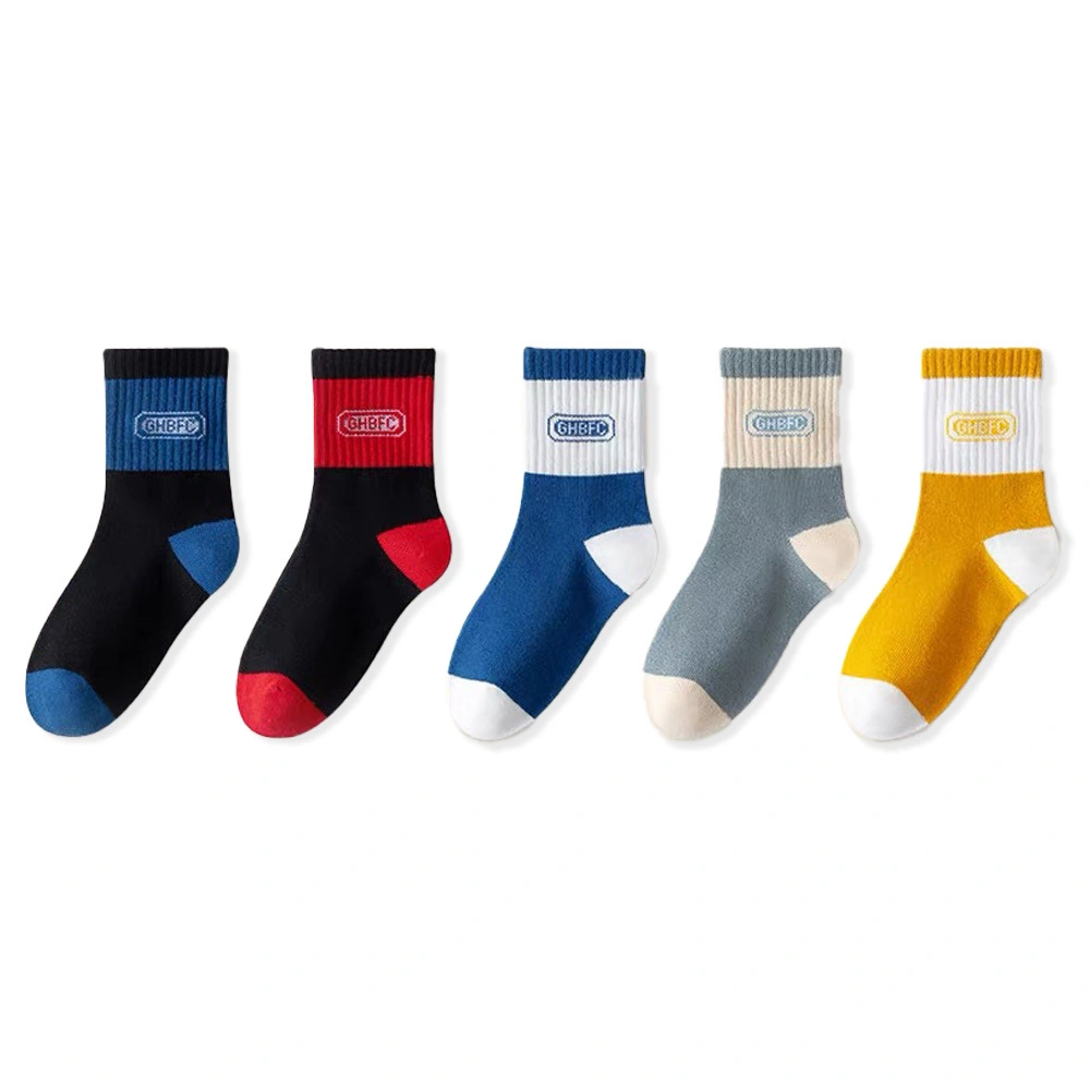 Оптовая продажа детских носков для мальчиков, повседневные носки для осени, дышащие вязаные носки HYC-126 1