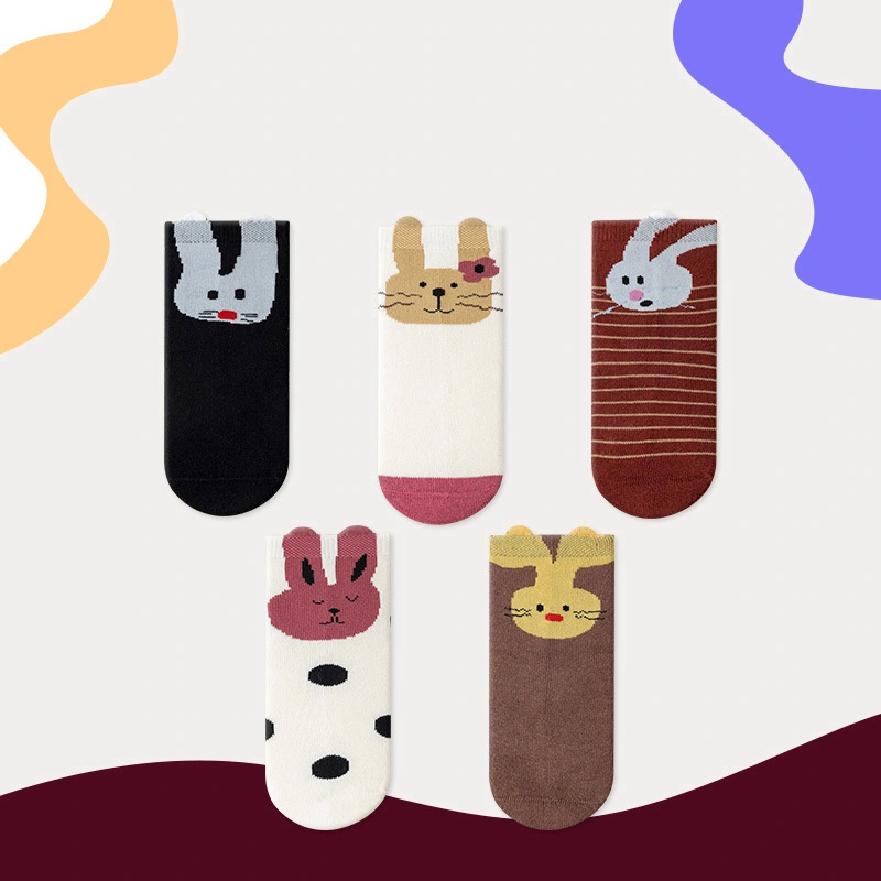 Оптовая продажа детских вязаных носков, теплых утолщенных махровых носков HYC-129 1