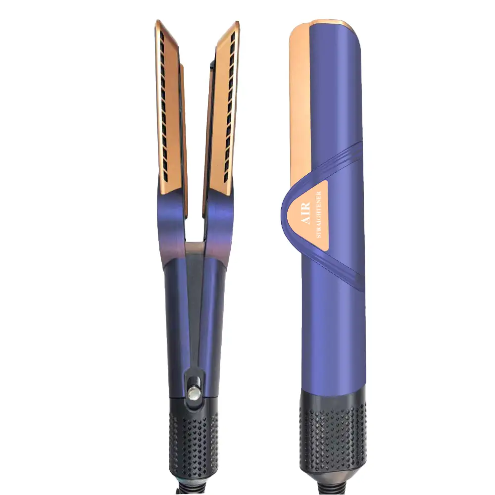 Prancha e secador de cabelo elétrico FP-121 em alumínio com fluxo de ar de íons negativos, dupla função para uso doméstico e profissional. 1