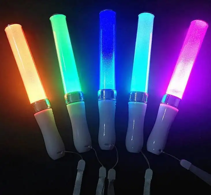 Ergonomic lightweight LED glowing sticks optimized for fan extended use during long concerts