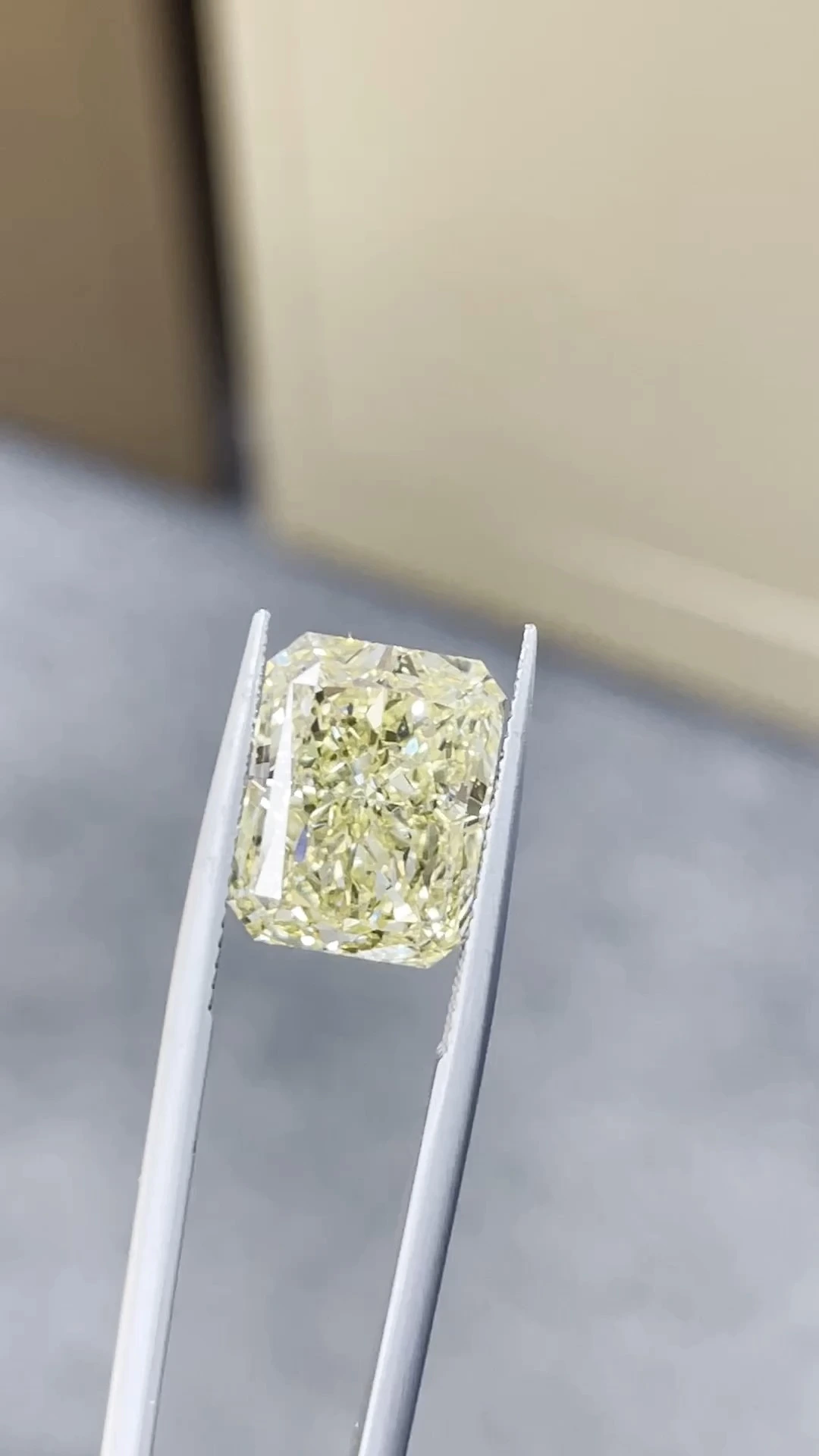 Fancy Intense Yellow VS1 Radiant Cut Lab Grown Diamond 8.20ct 1