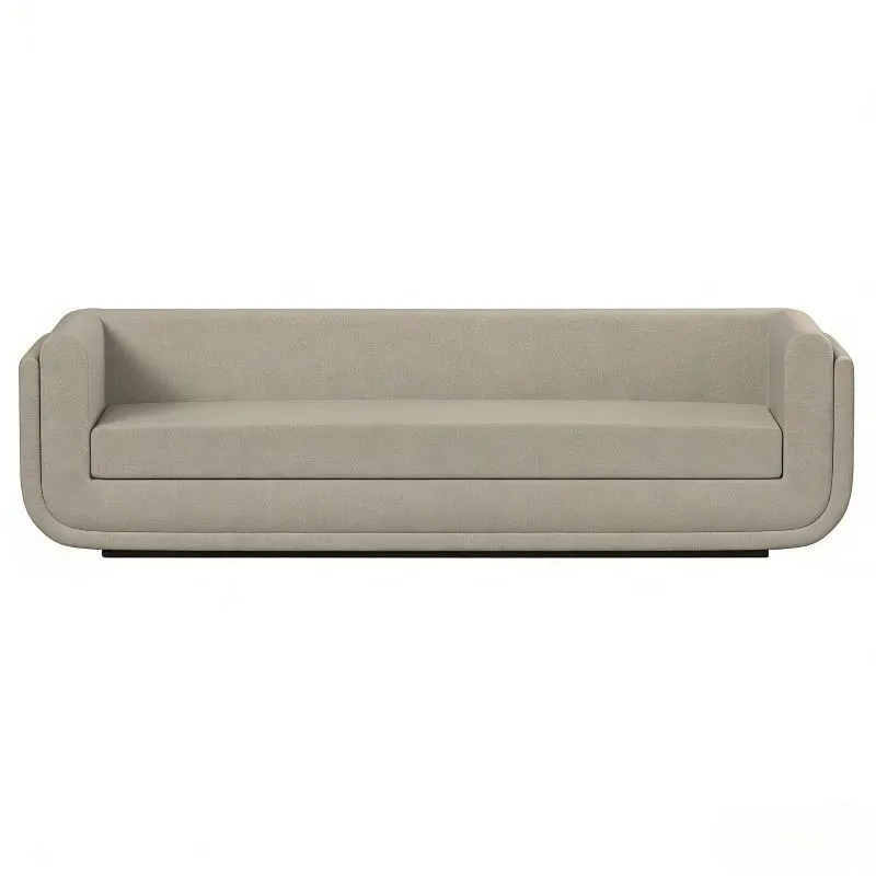 Sofa, solid wood sofa, fabric upholstered sofa, modern living room furniture