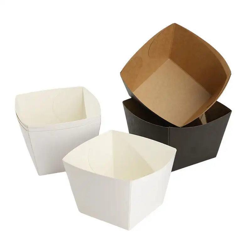 Uchampak Custom Snack Boxes – Paper Tray Style Packaging for Food Serving 1