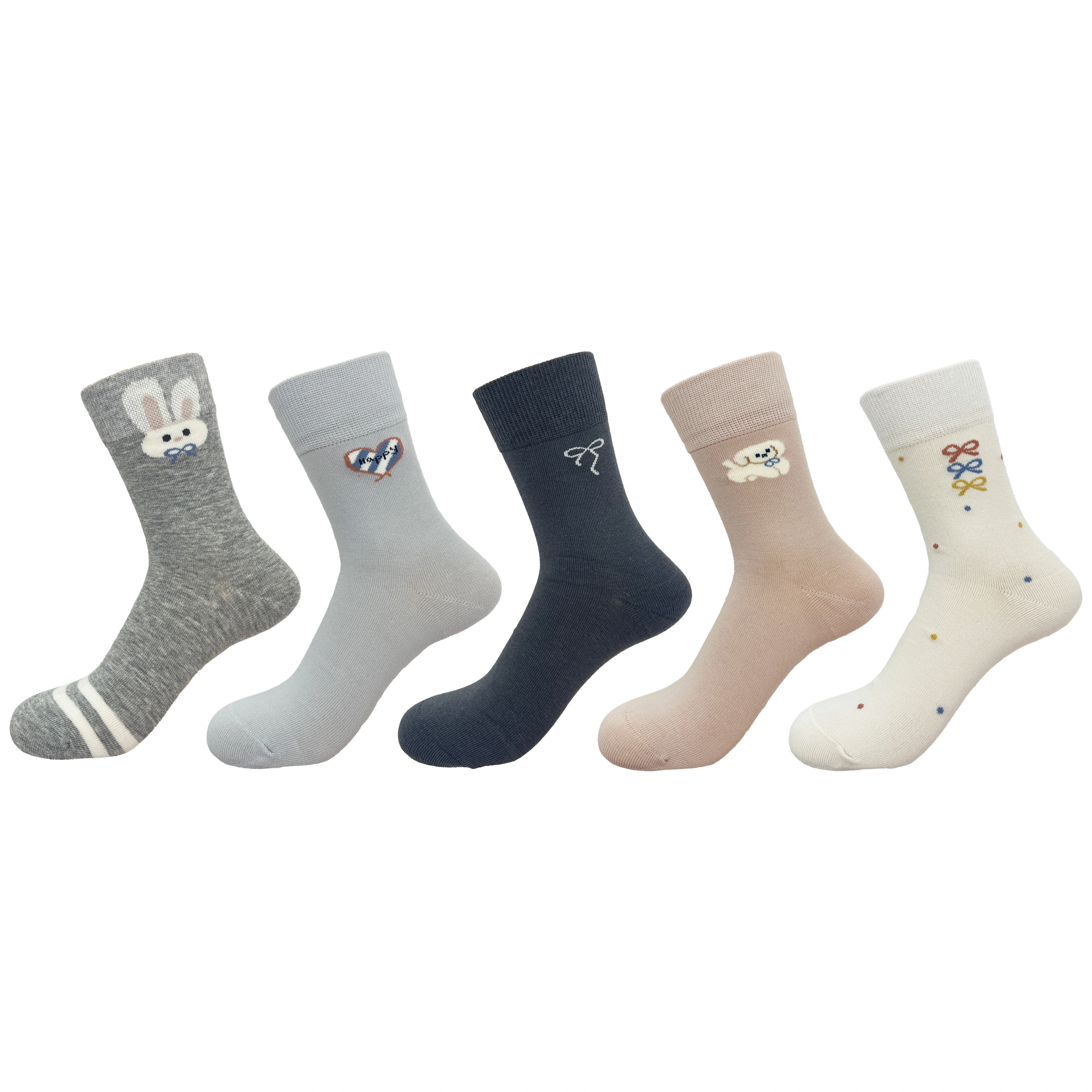 Wholesale in Stock Children's Knitting Socks 5 Patterns Crew High Socks Breathable and Comfortable HYC-133 1