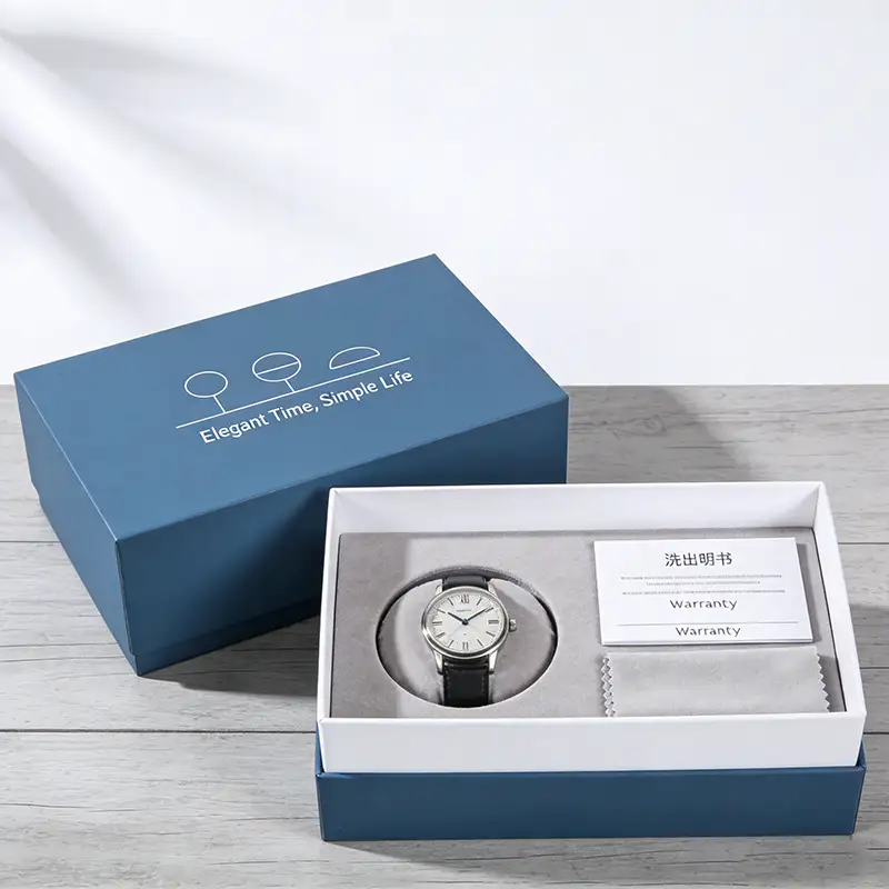 علبة مجوهرات فاخرة قابلة لإعادة التدوير على شكل درج، مع شعار مخصص، وإغلاق مغناطيسي، وطلاء مقاوم للأشعة فوق البنفسجية، مناسبة للتغليف كهدية. 1