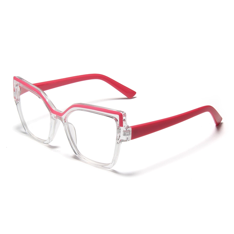 R77009 Стильные двухцветные квадратные очки из ацетата — прозрачная оправа с цветными акцентами для создания современного образа, защита от синего света, логотип на заказ. 1