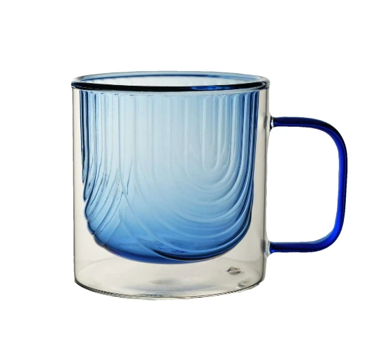320ml Heat Resistant Insulated Double Wall Glass Cup 1