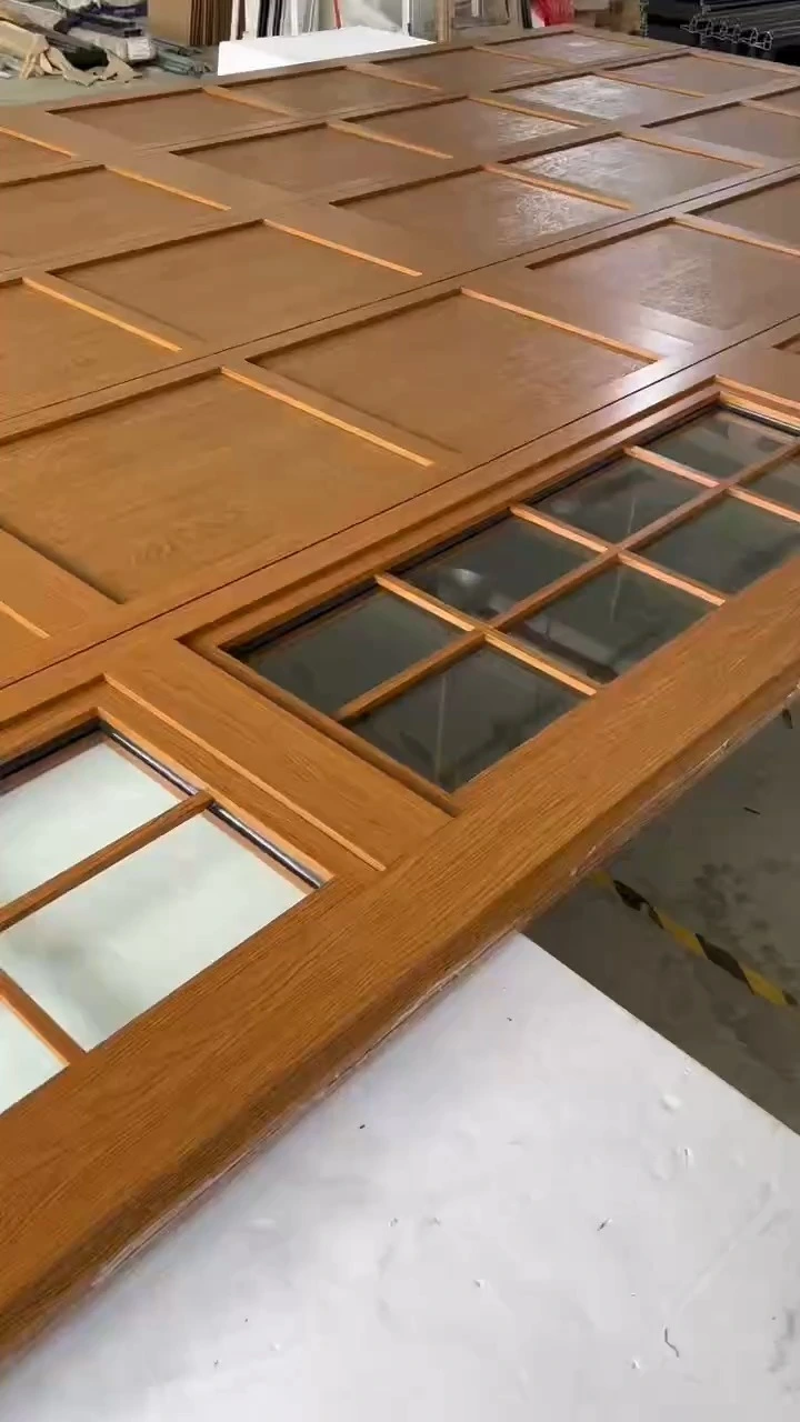 Premium Faux Wood Carriage Garage Door | R-18 Insulated & Raised Panel 1