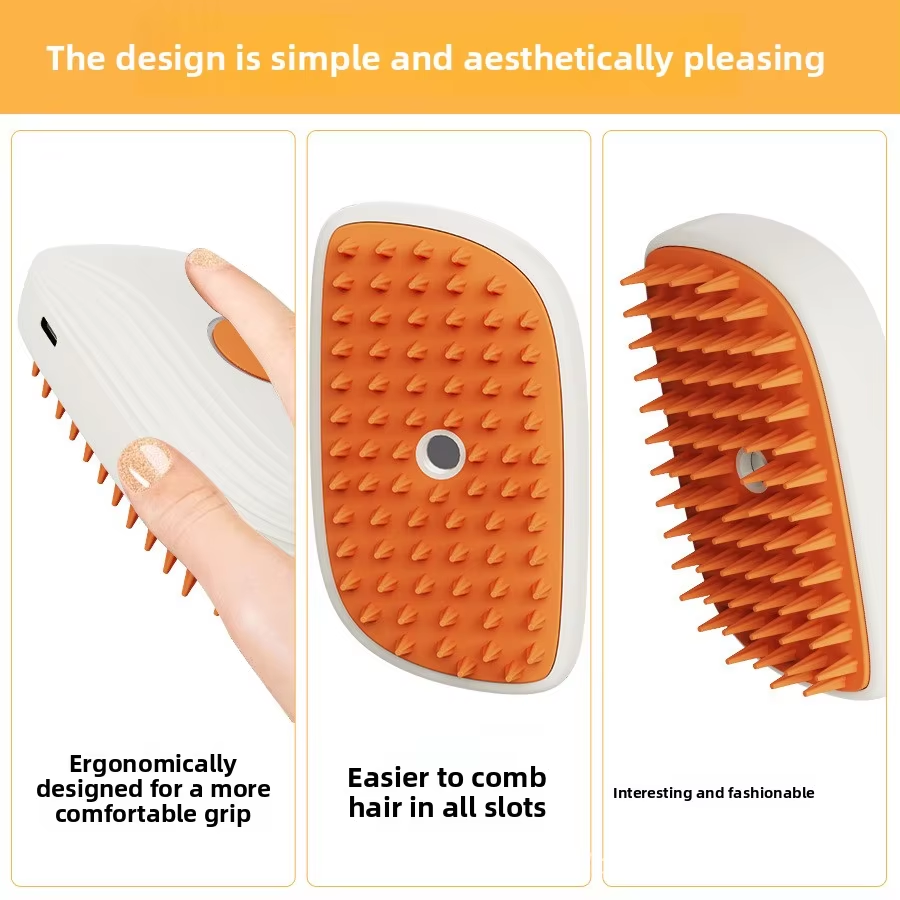 Brosse vapeur électrique 2 en 1 pour animaux de compagnie Roadreign : anti-poils volants et autonettoyante en un clic 3