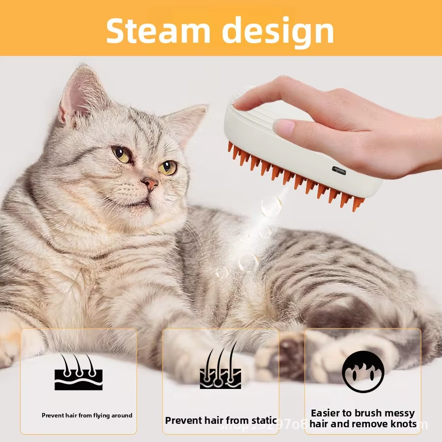 Brosse vapeur électrique 2 en 1 pour animaux de compagnie Roadreign : anti-poils volants et autonettoyante en un clic 4