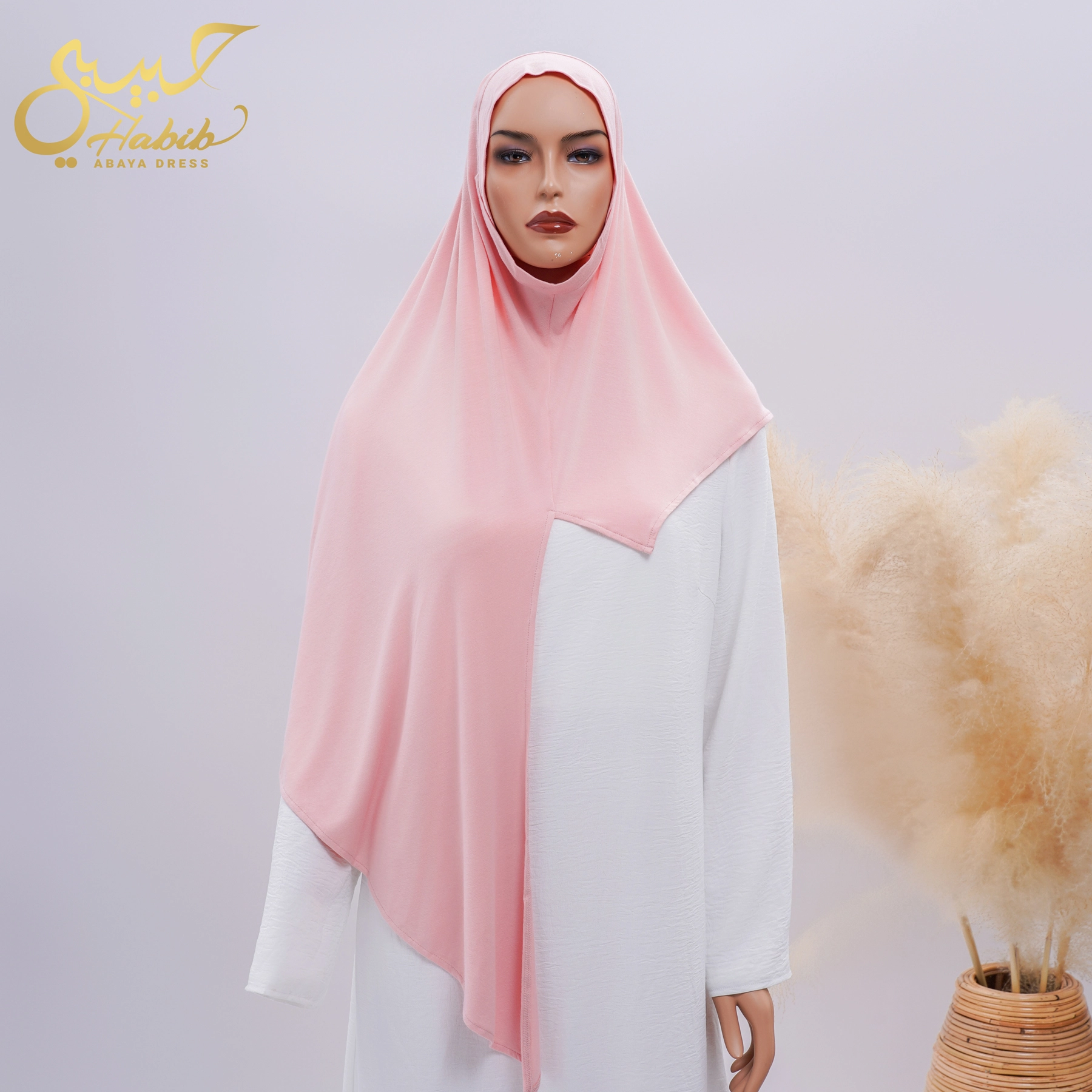 Plain Muslim Instant Hijab Pull on Islamic Women Headscarf 1