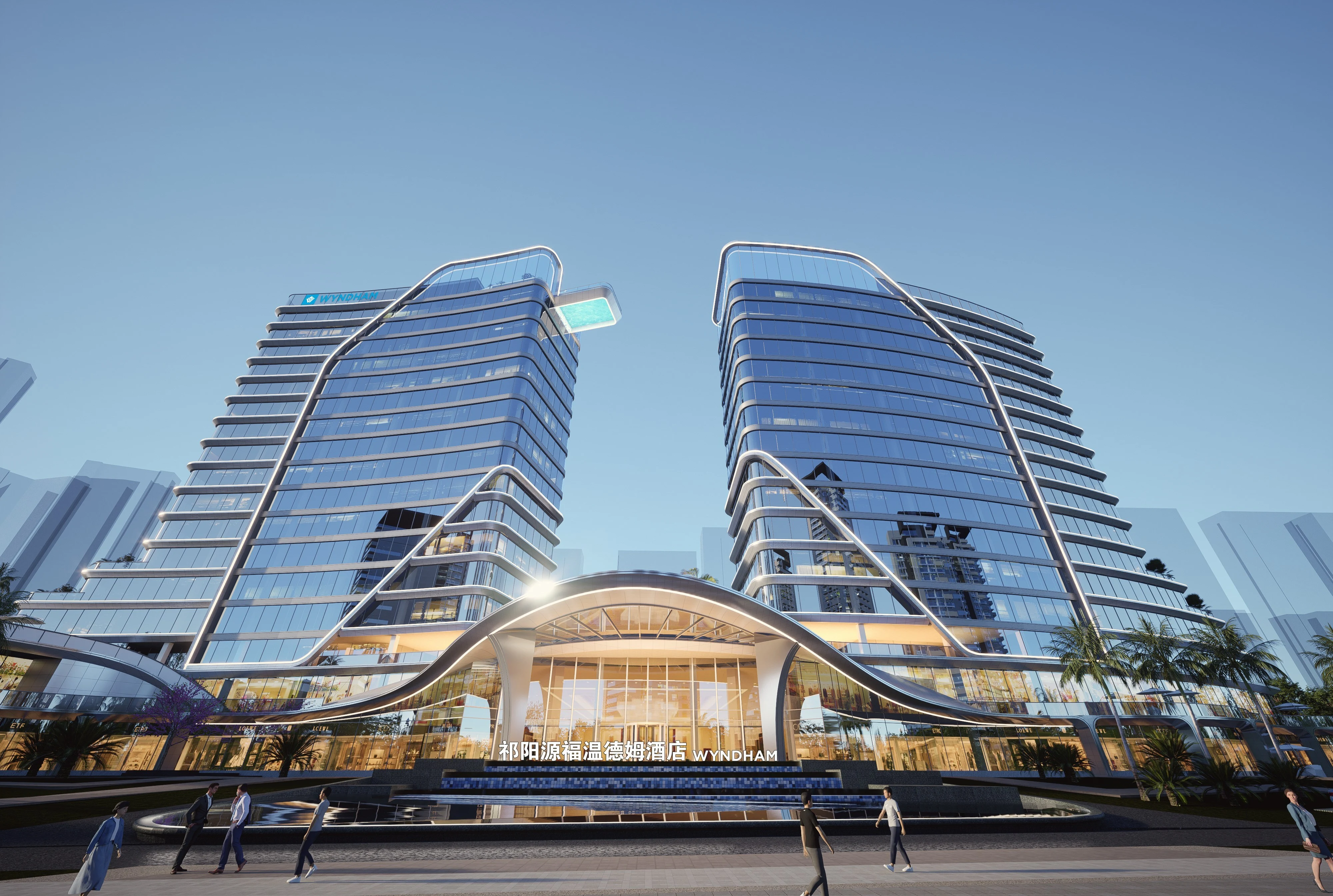 Luxury Custom Hotel Furniture Bedroom Sets-Qiyang Yuanfu Wyndham Hotel 1