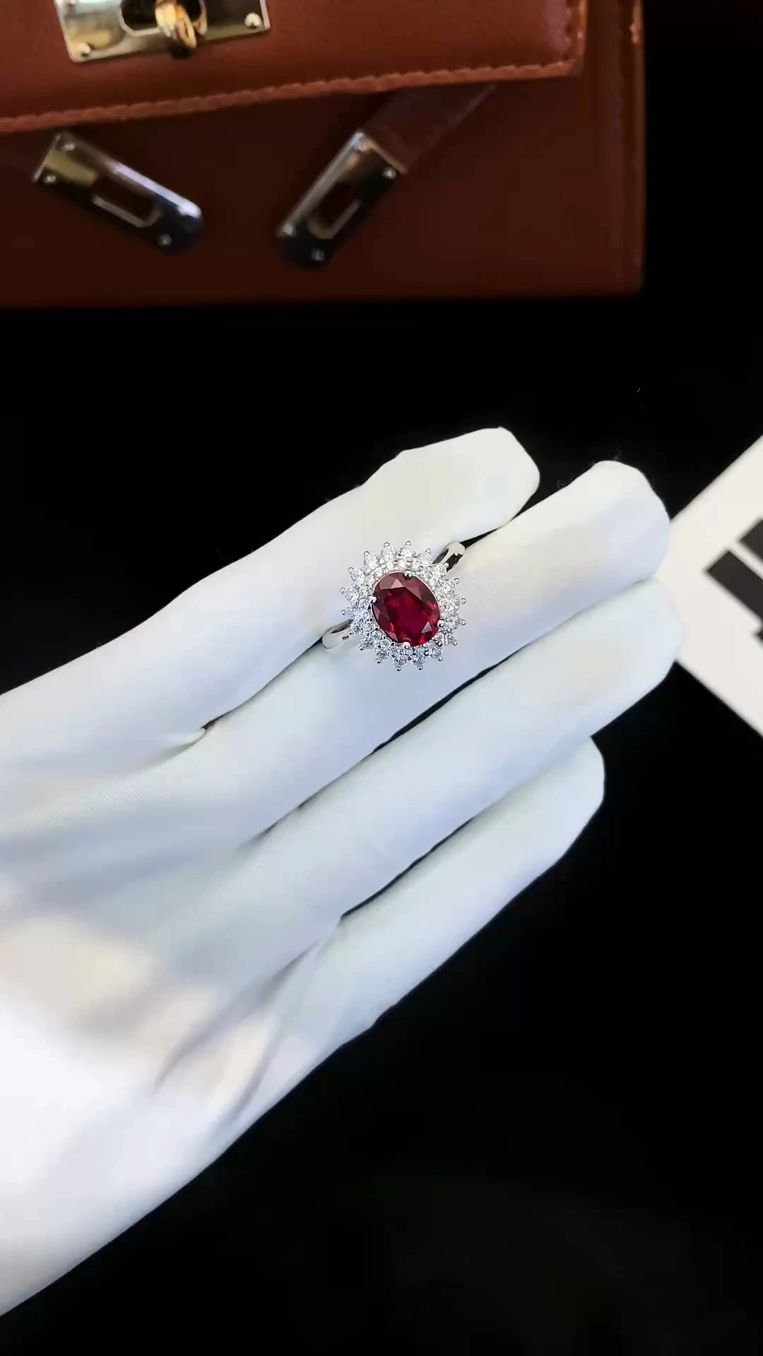 Brand New 925 Sterling Silver Lab Grown Ruby Rings for Women Vintage Engagement Rings for Her Gift Party Wedding Rings 1