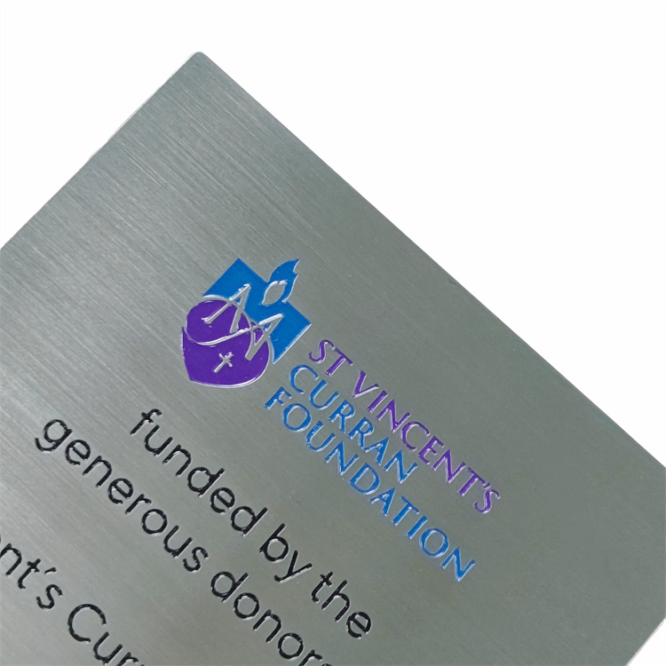 Custom Stainless Steel Nameplates – Brushed Finish with Precision Multi-Color Infill Technology 2