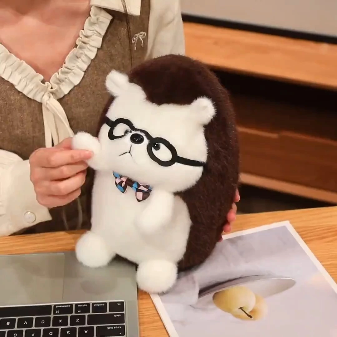 Yortoob Bow Tie Hedgehog Plush Toy 20cm Cute Stuffed Animal for Kids & Gifts 1