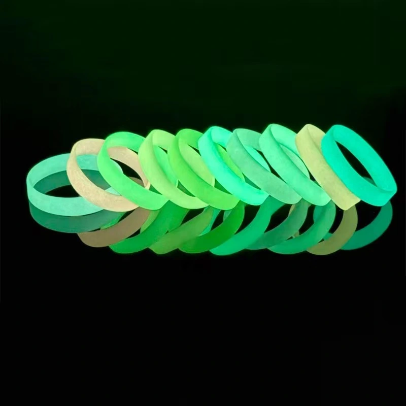 Elastic Glow In The Dark Luminous Silicone Rubber Wristband Wrist Band Bracelet 1