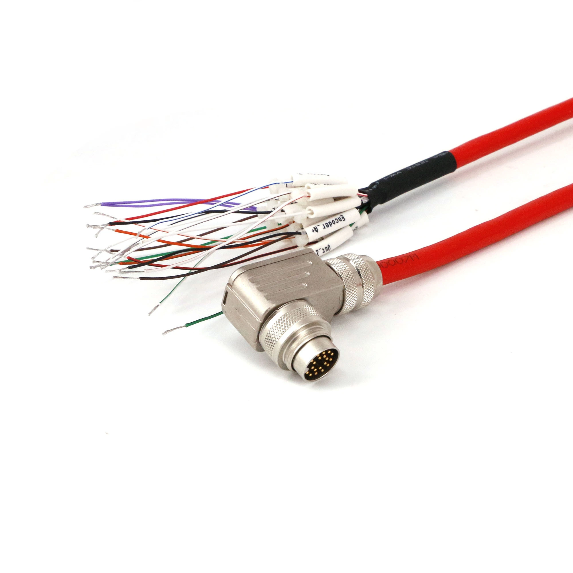 M16 19Pin Male Right-Angle/Straight Industrial Hybrid Sensor & Power Cable (IEC 61076-2-106 Compliant) ADAMICU 1