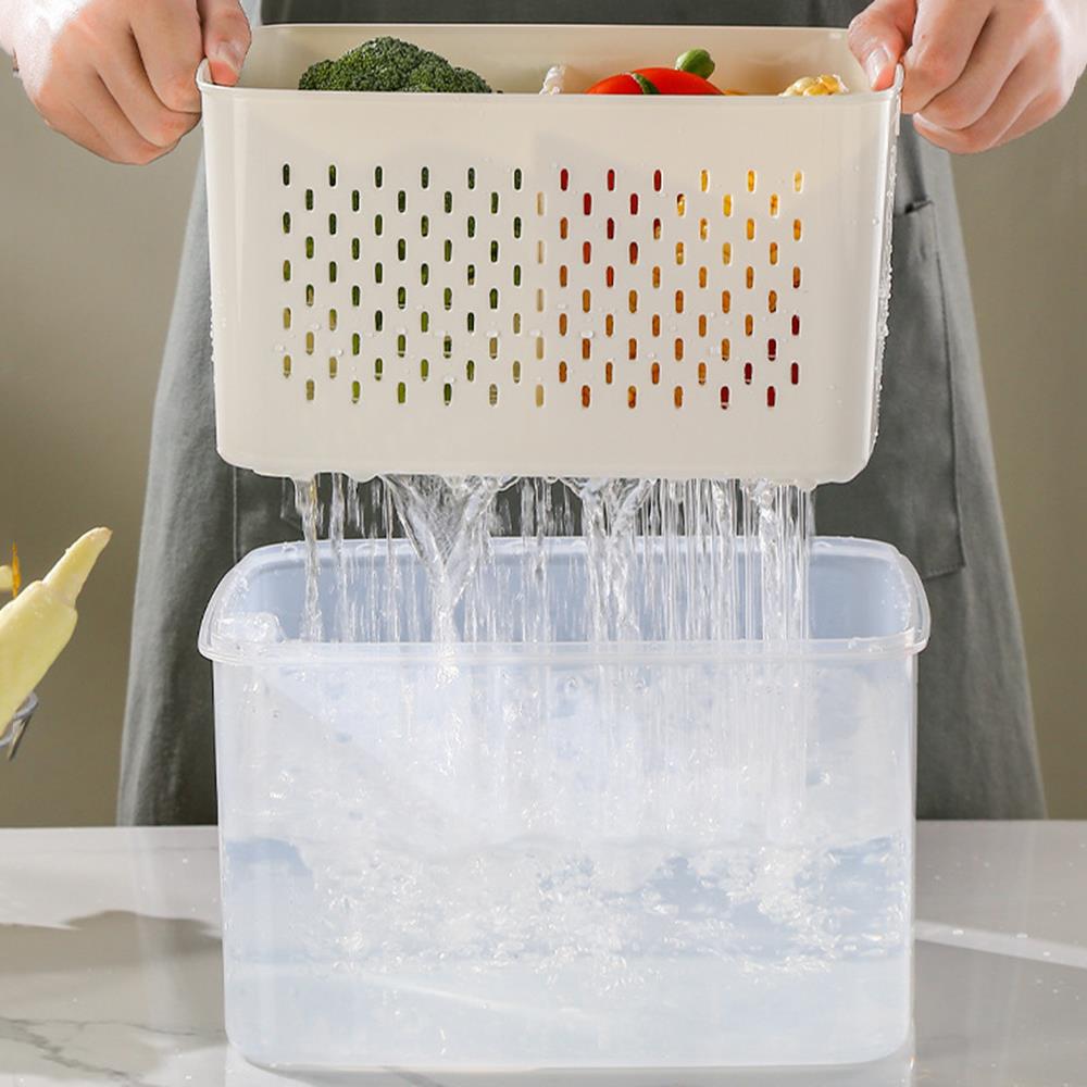 3-Piece Sealed Drainage & Preservation Box with Compartments | Plastic Household Products Factory - HongXing 2