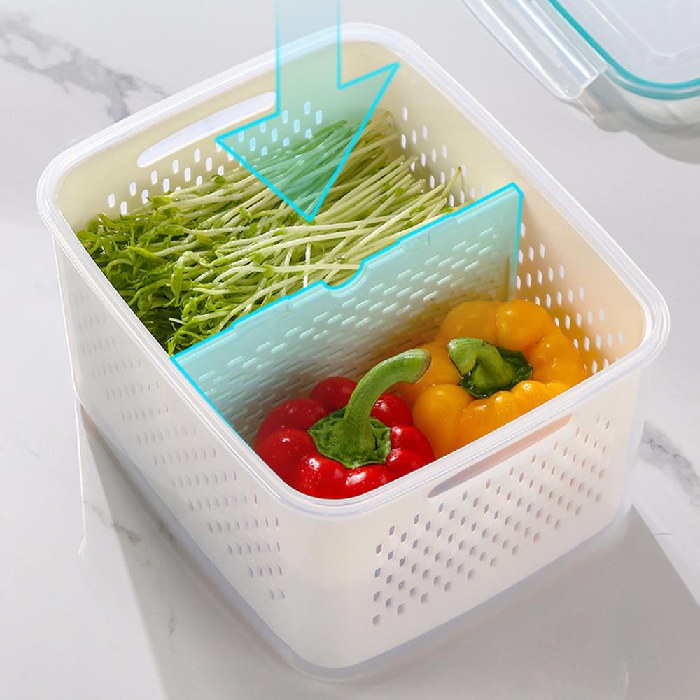 3-Piece Sealed Drainage & Preservation Box with Compartments | Plastic Household Products Factory - HongXing 4