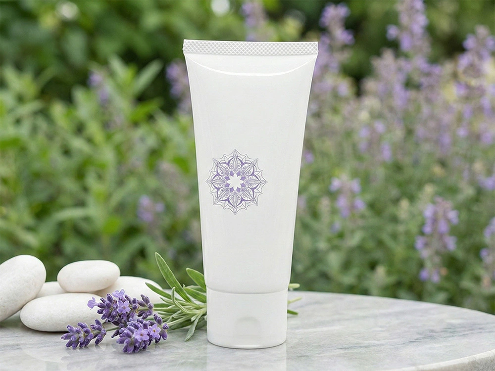 White PE Facial Cleanser Tube with Positioning Flip-Top Cap 150g 45mm 1