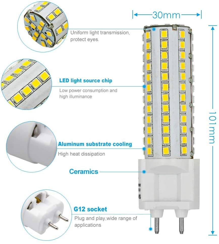 G12 108PCS SMD2835 LED Corn Light Bulb 10W Dimmable/Non-dimmable 2