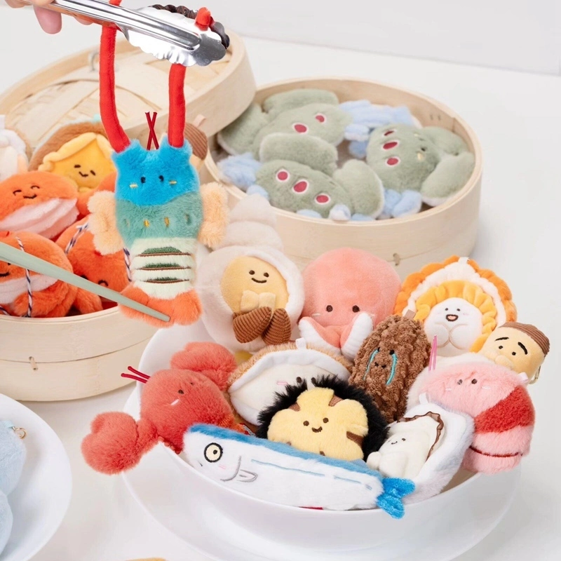 Yortoob Exquisite Seafood Plush Keychain Cute Pendant for Bags & Keys 1