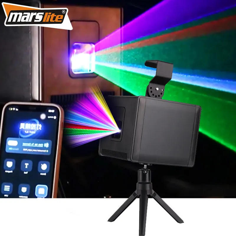 Marslite 3W Laser Cube Proyector Projection Laser Animation Projector LaserCube DJ Laser Lights Wicked Cube Laser Projector 1