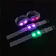 Custom LED wristband worn on wrist with RF controlled lighting