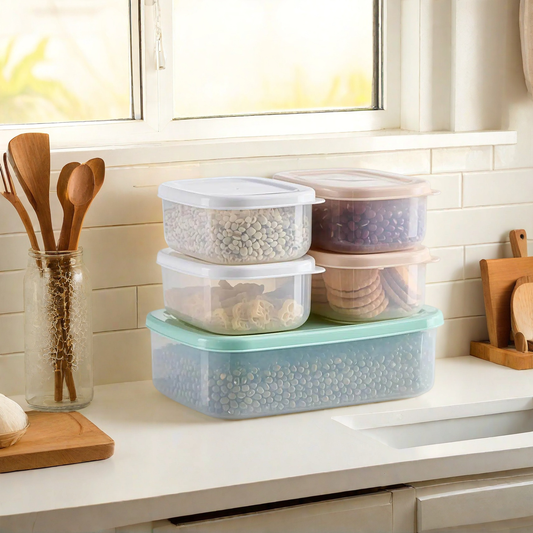 HongXing Containers to Keep Vegetables Fresh, Multi-Size Fresh-Keeping Box Set 1