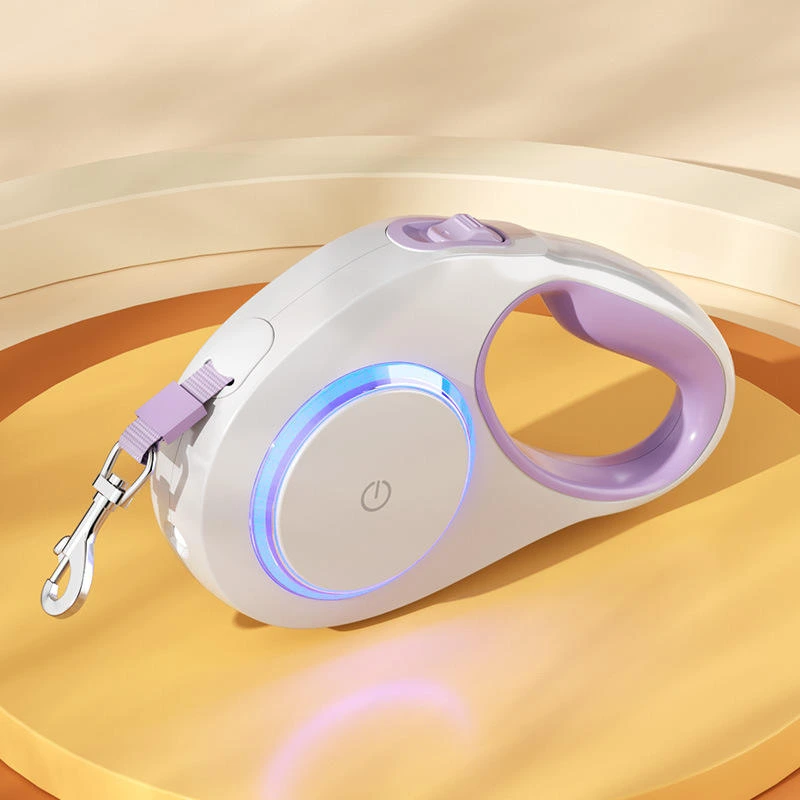 ROADREIGN -Automatic Retractable Reflective LED Light Dog Leash with ABS Material 1