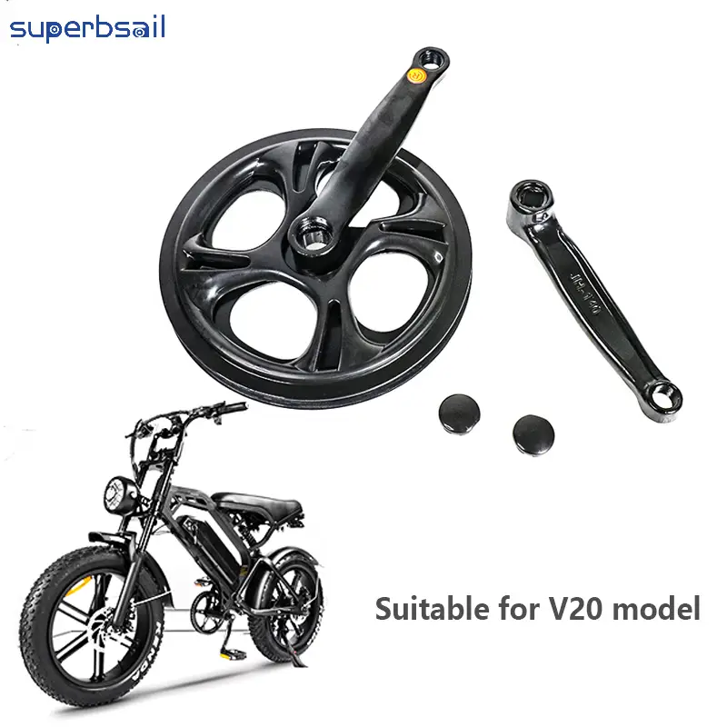 Elektromos kerékpár QM V20 mini hajtókar lánckerék alumínium ötvözet kerékpár kiegészítőkhöz hajtókar készlet csere-V20EB-22C 1