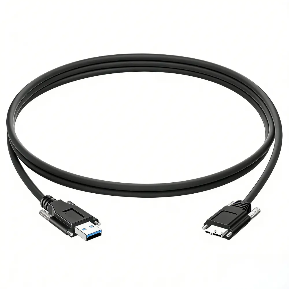 USB 3.0 Camera cable A-Micro B Dual Screw-Lock M2 to M2 5Gbps (1)