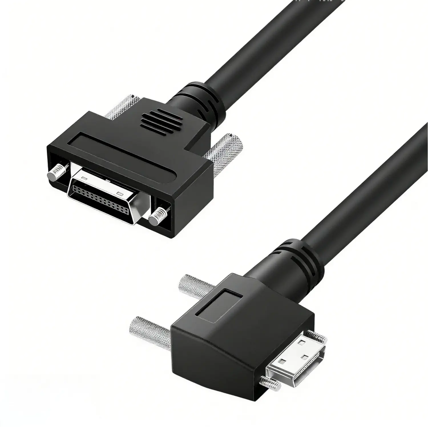 カメラ ケーブル Camera Link MDR-to-SDR ベントヘッド 90° アングル コネクタ (1)