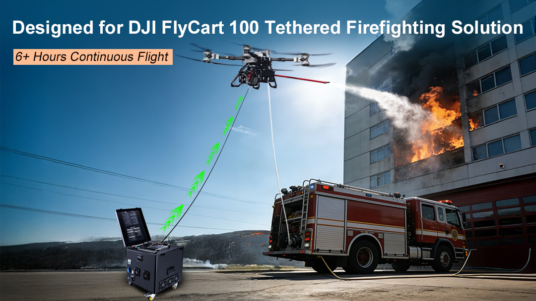 T-FC100X Tethered Firefighting Drone System for DJI FlyCart 100 | Foxtech