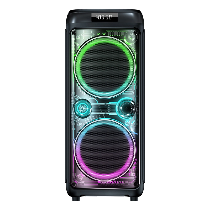 80W Portable Party Speaker with Dual 6.5 Woofers and Transparent Front Panel | Deluxe AVAP-G564S 1