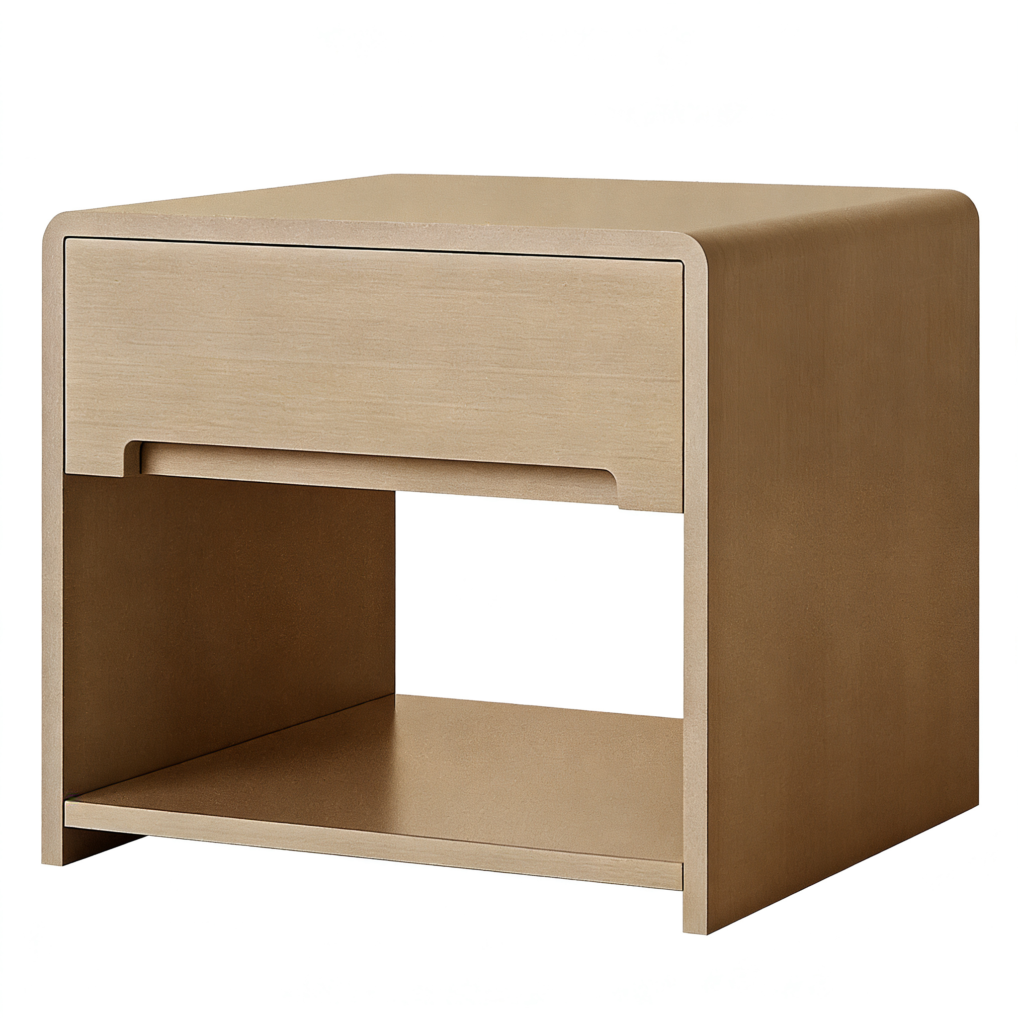 Hotel Bedside Table - Light Wood Finish with Storage Drawer | Modern Hotel Guest Room Bedroom Furniture A-1016 1