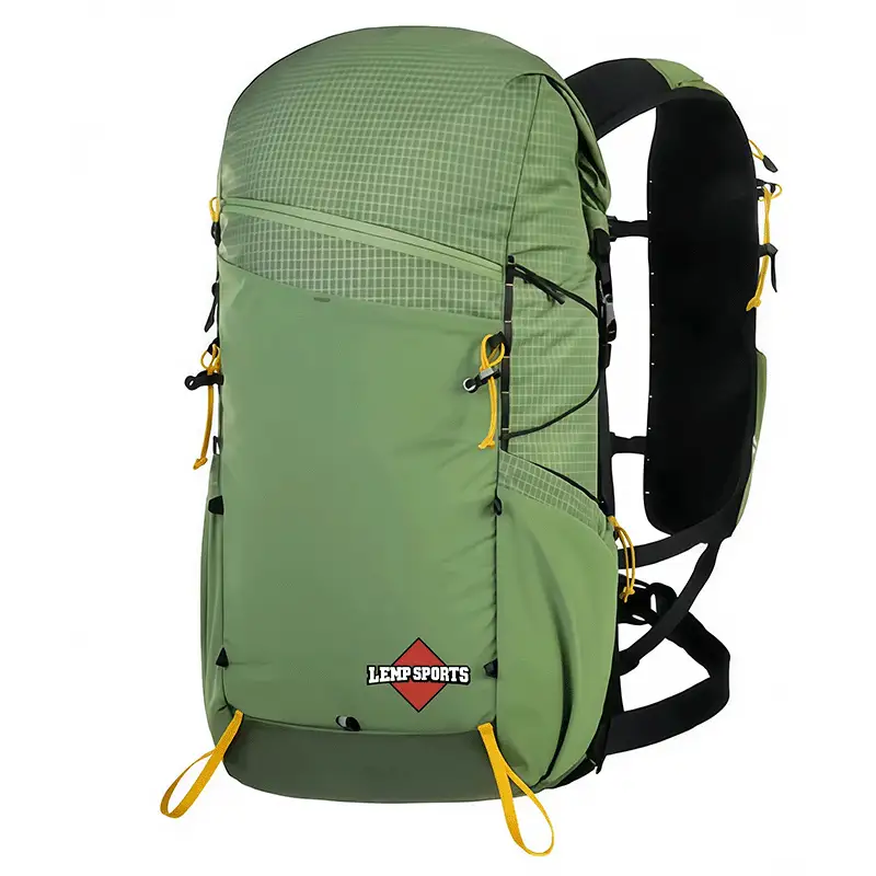 50L Waterproof Hiking Crossbody, Grid Ripstop Hiking Backpack, Multi-Day Camping Bag, Light Backpacking Crossbody, Weatherproof Hiking Bag 1