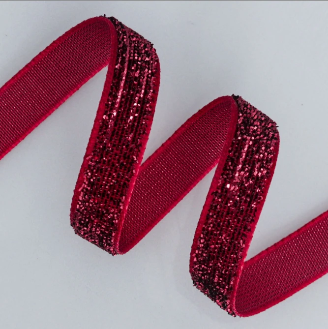 Factory direct sales of glittery fleece ribbons with shimmering fluff, flocking and other decorative materials for toys, Webbing available in stock. 1