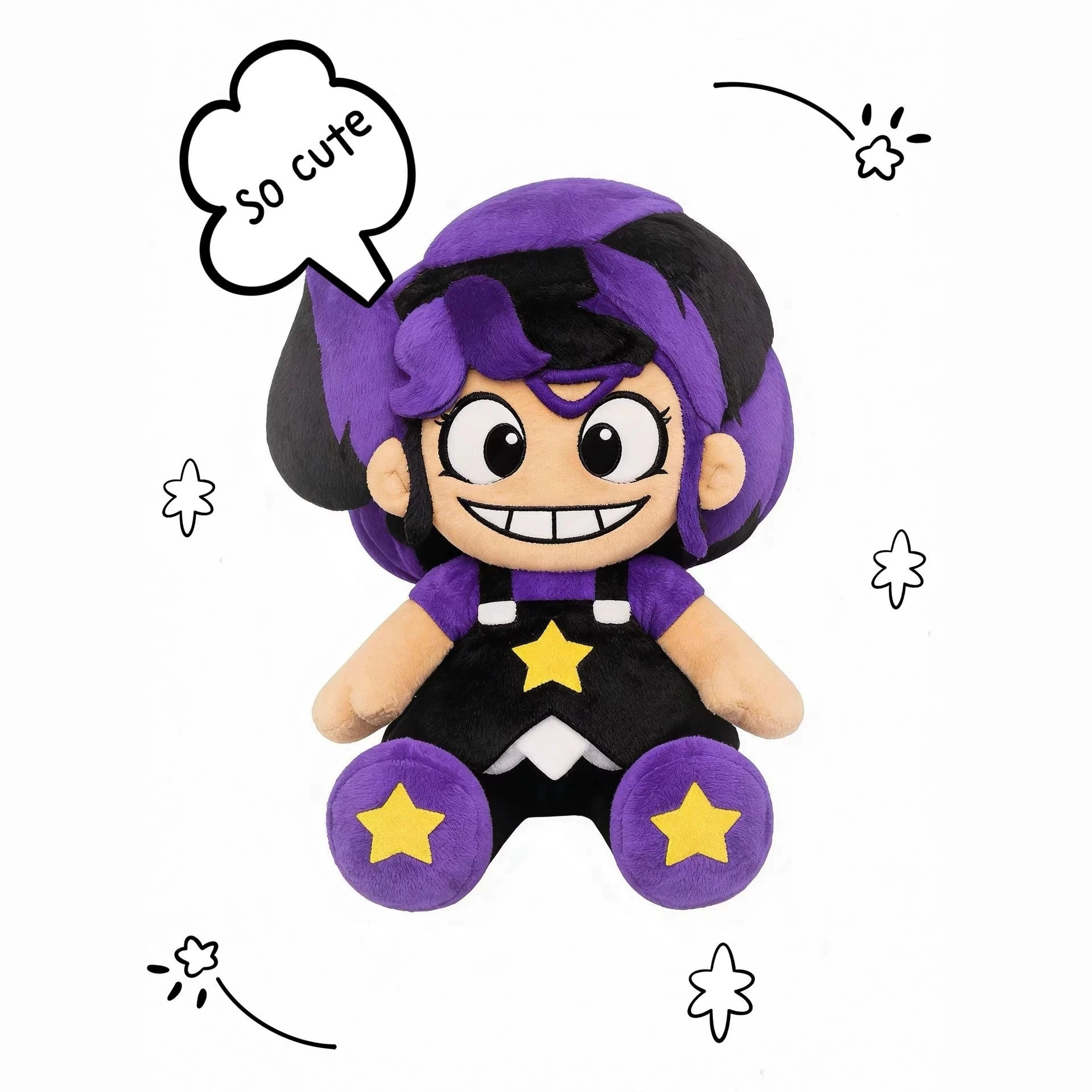 Muñeca de peluche Lily Lovebraids de 28 cm, juguete de felpa de primera calidad, diseño de personaje de dibujos animados, perfecto para decorar la habitación y acurrucarse. 1